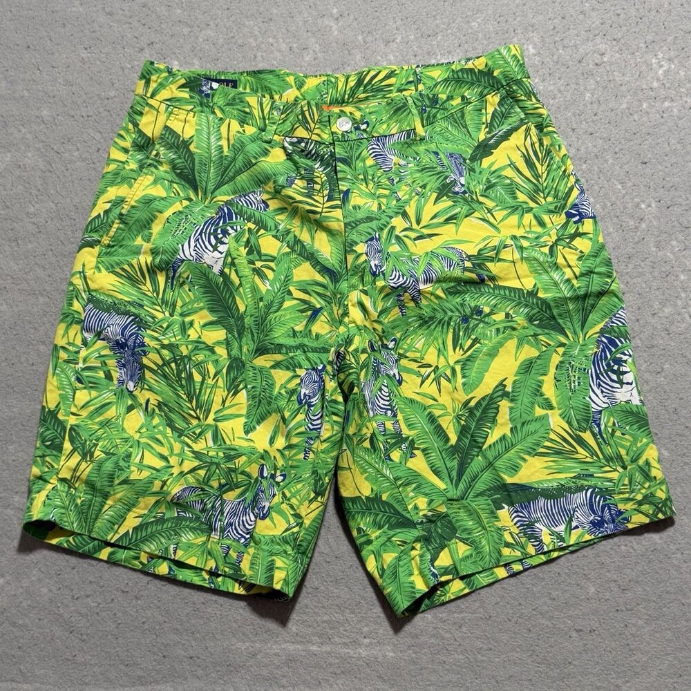 Polo Ralph Lauren Golf Shorts Green Zebra Print Men’s 32